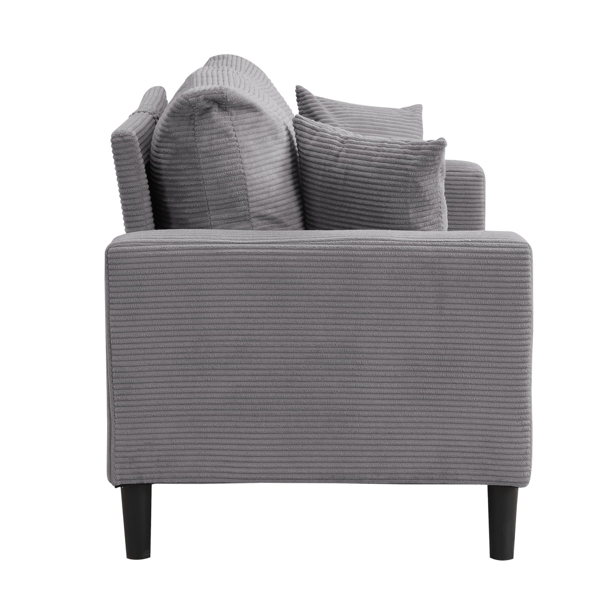 Light Gray 2-seat Upholstered Sofa with 2 Pillows C938168