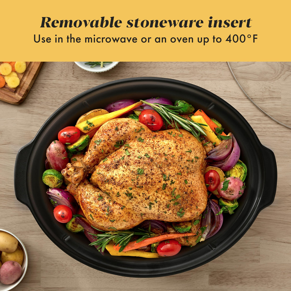6 Quart Programmable Slow Cooker with Digital Timer Stainless Steel U14339